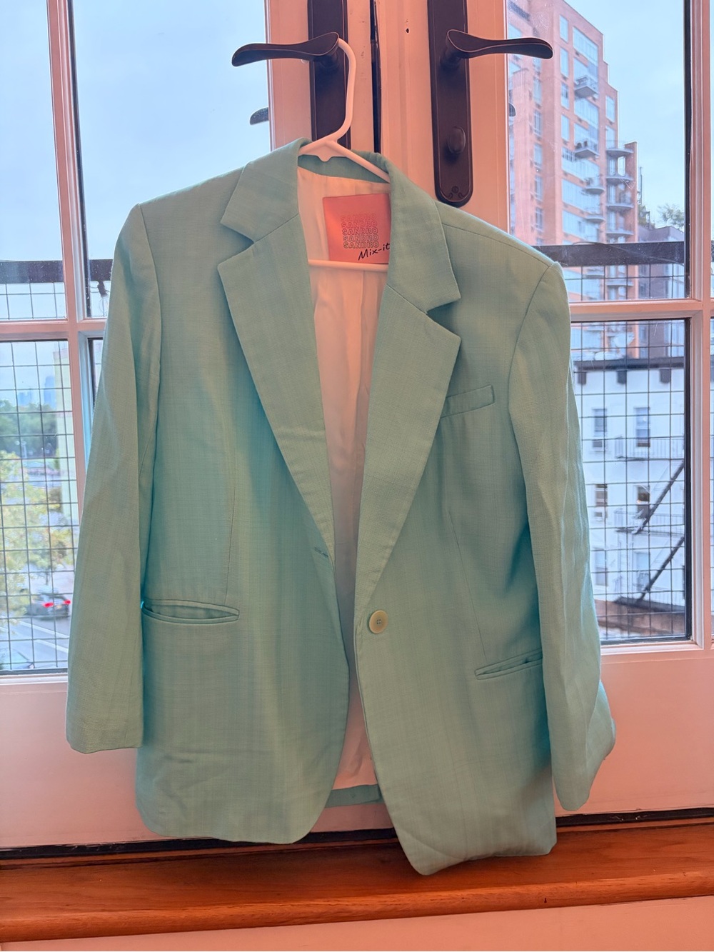 Mix It Bright Turquoise Single-Button Blazer - Picture 4 of 5